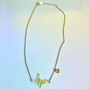 Rose Gold EKG Necklace